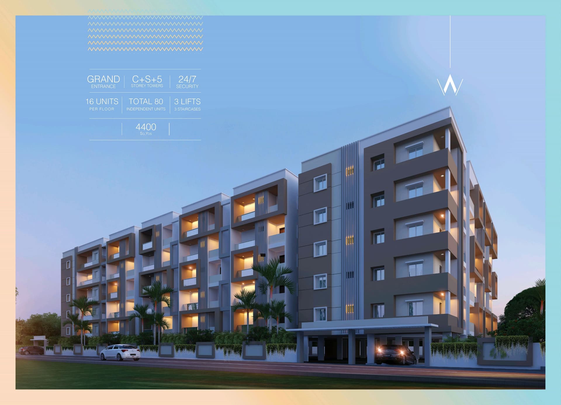 3 BHK Flat (1755 sqft) - RNG Westend