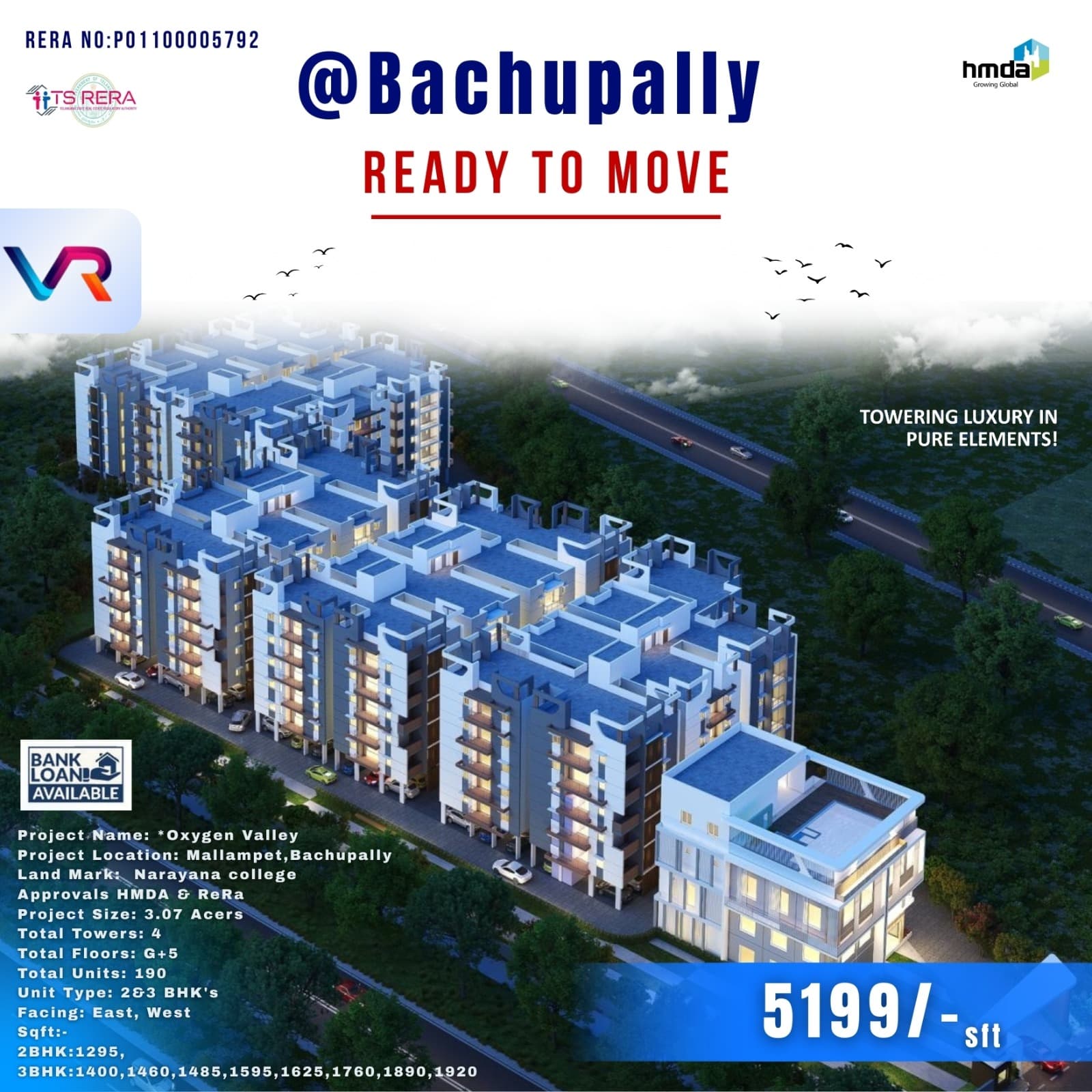 3BHK Flat B-506 - Oxygen valley